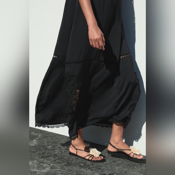 FLAT SANDALS WITH FLOWER SIZE 8 - Picture 6 of 7